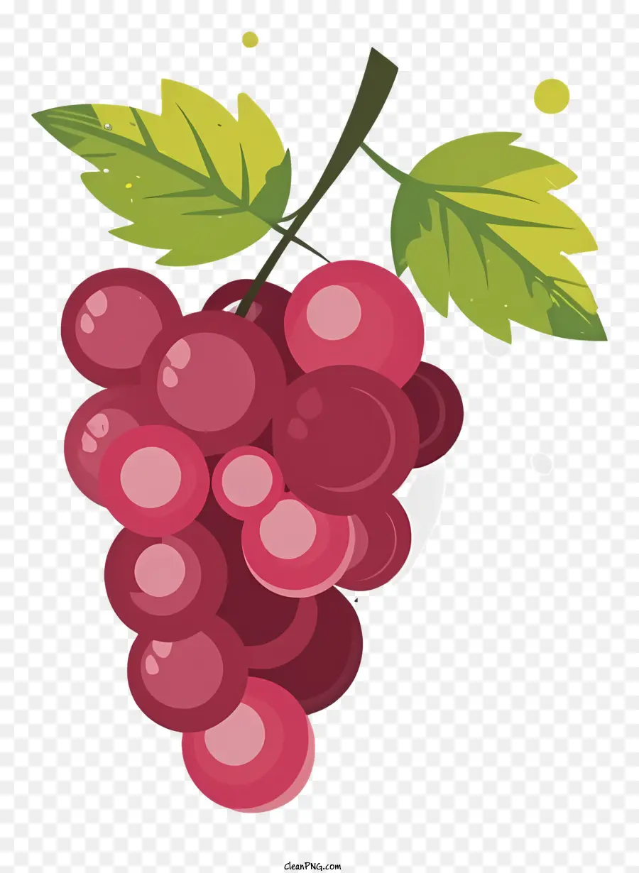 Uvas Vermelhas Maduras，Uvas Com Folhas PNG