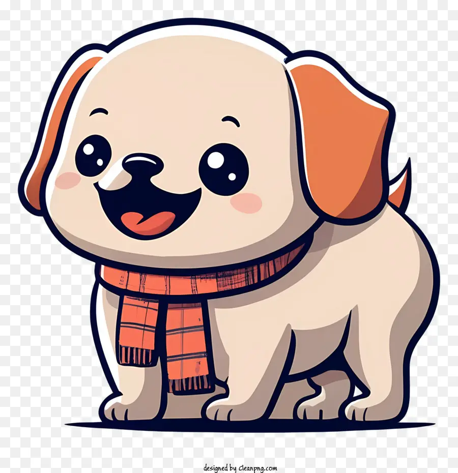 Bonito Dos Desenhos Animados Do Cão，Cachecol Inverno PNG