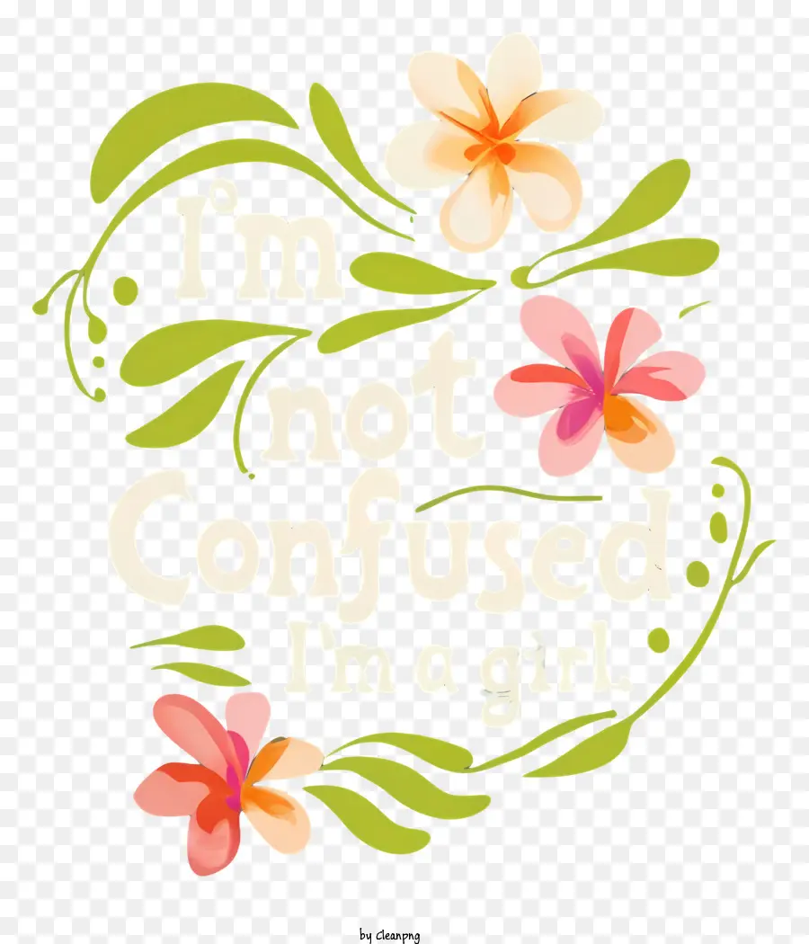 Fonte Handlettered，Design Floral PNG