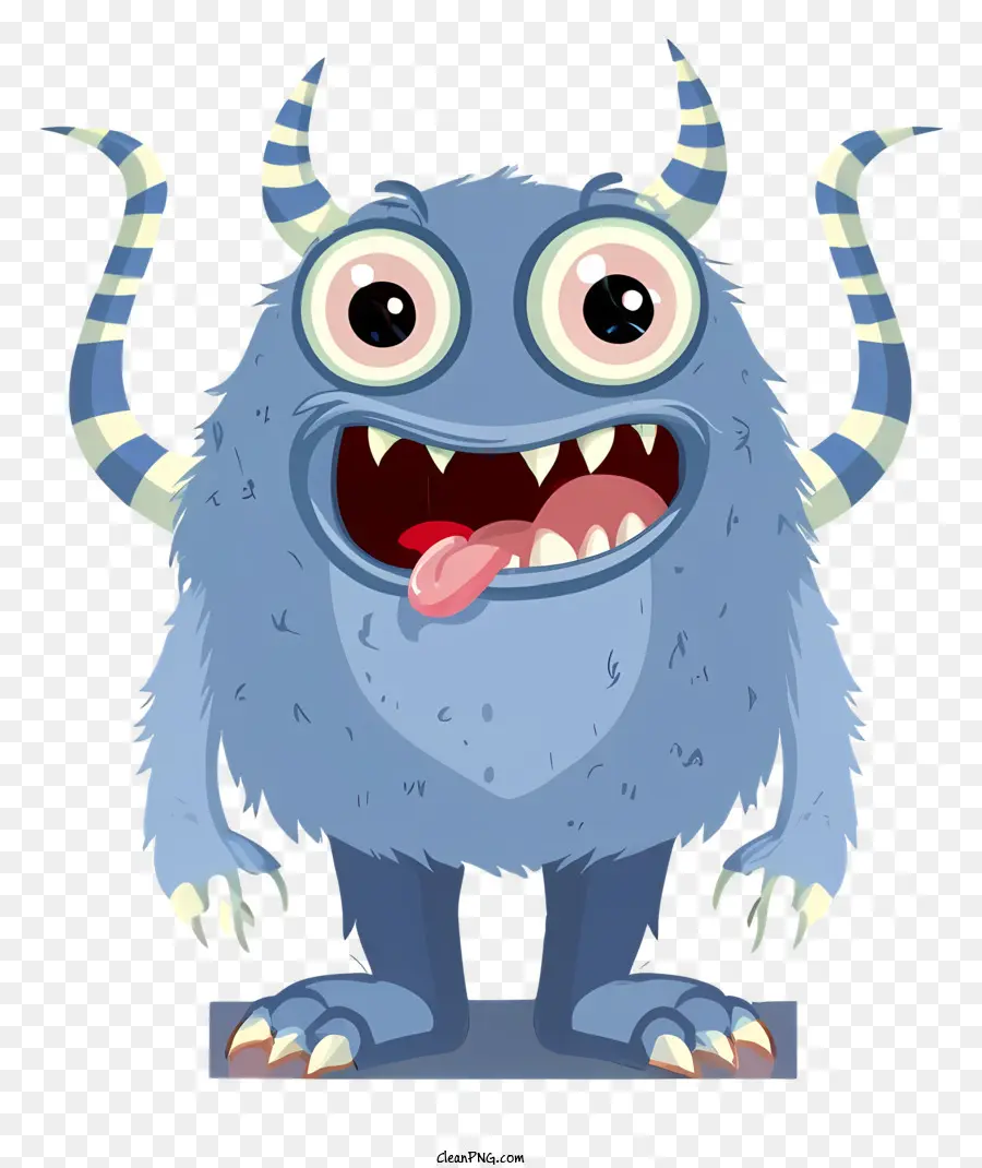 Desenho Animado Monster，A Pele Azul PNG