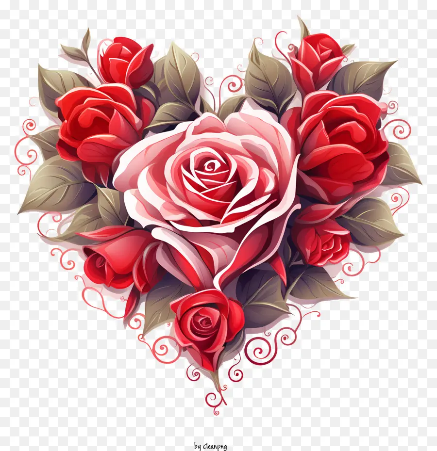 Heartshaped Quadro，Rosas PNG