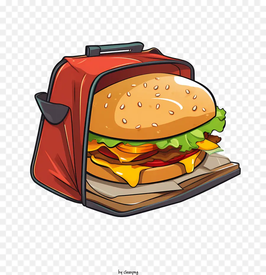 Bolsa De Entrega De Comida，Hamburger PNG