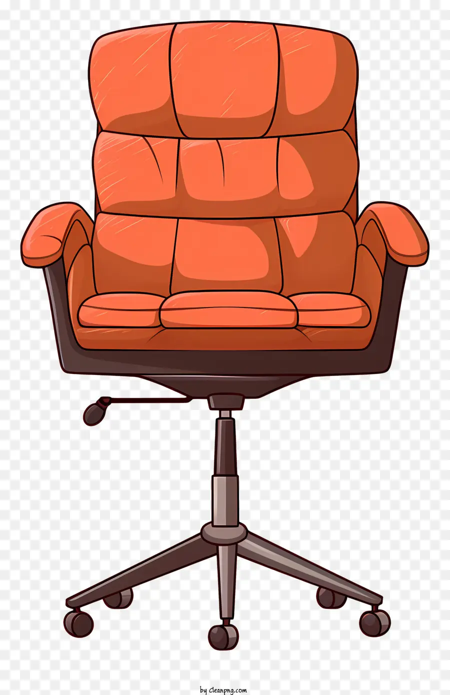 Cadeira De Couro Laranja，Cadeira De Quadro Chrome PNG