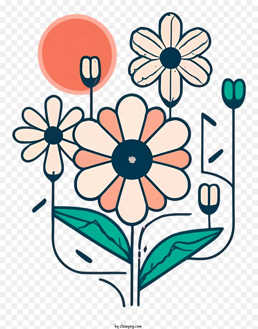 Ilustra O De Jardim De Flores，Flores PNG