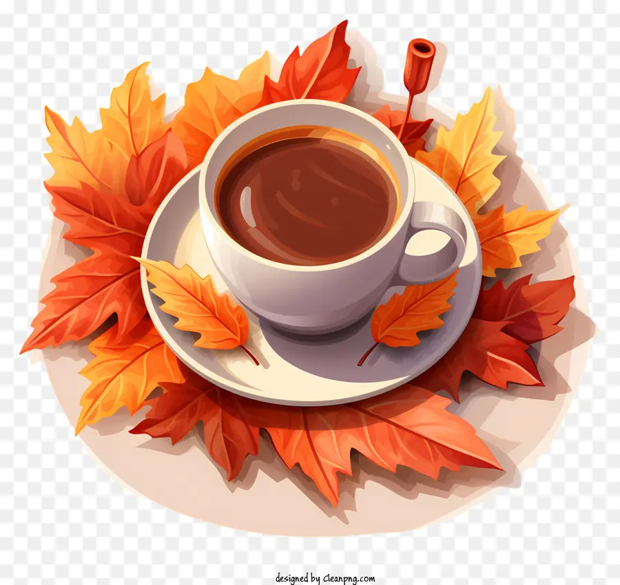 Chocolate Quente，Autumn Leaves PNG