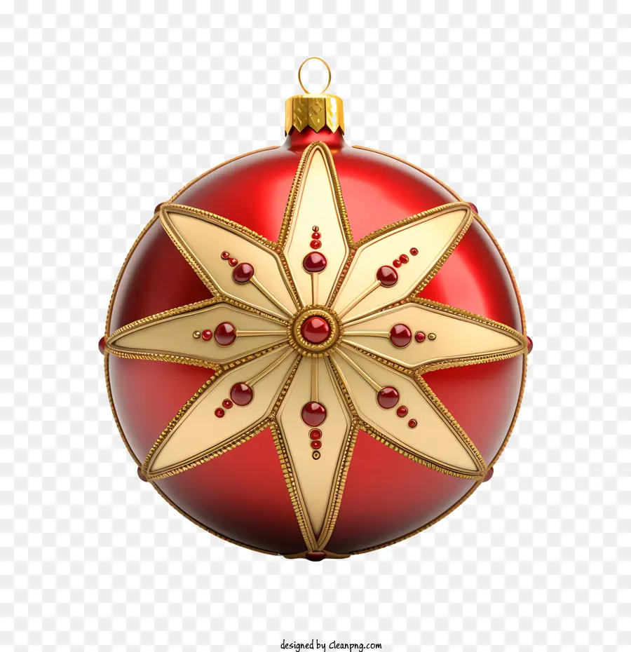 Bola De Natal，Enfeite De Natal Vermelho PNG