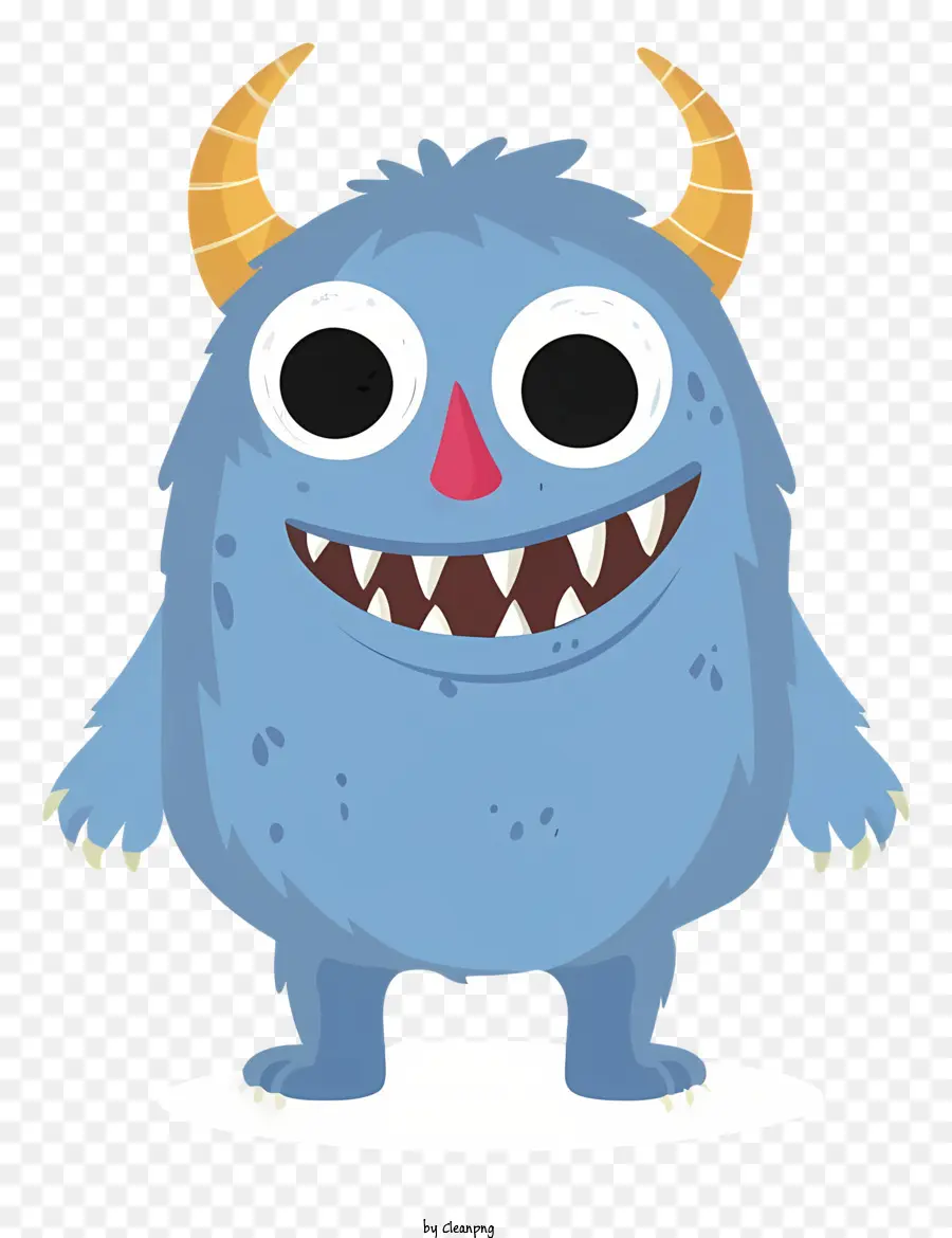 Desenho Animado Monster，Monstro Peludo Azul PNG