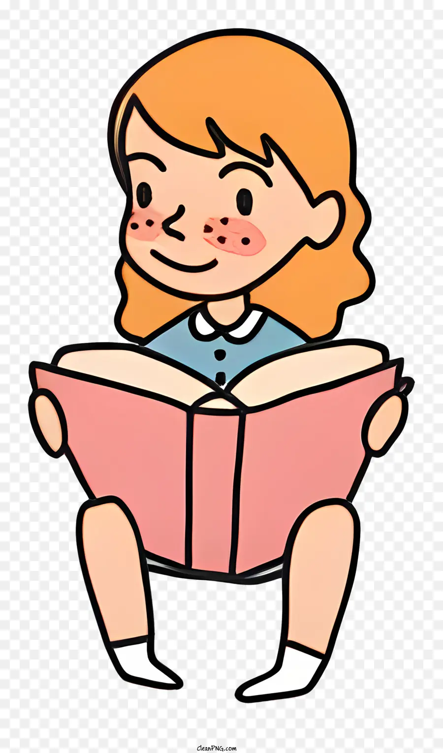 Young Girl，Livro De Leitura PNG