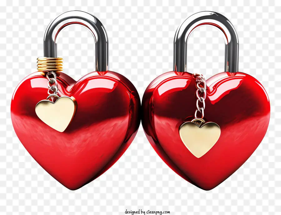Cadeados Em Forma De Coração，Amor Símbolo PNG