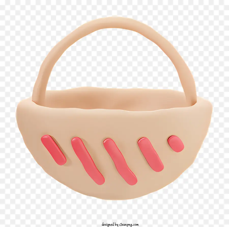 Pequena Cesta De Plástico，Cesta Listrada Vermelha PNG