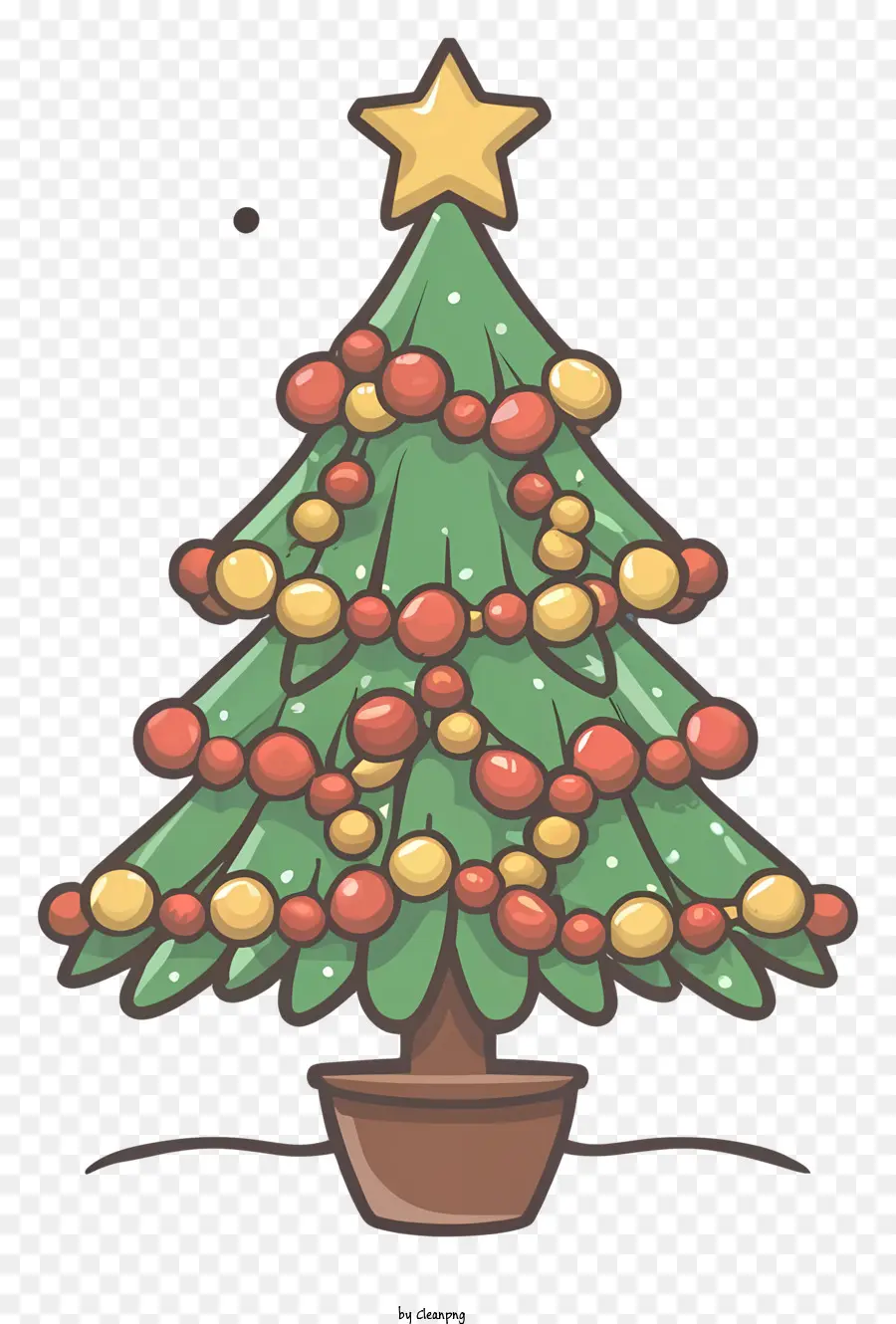 Desenho Animado Da árvore De Natal，Decoração Da árvore De Natal PNG