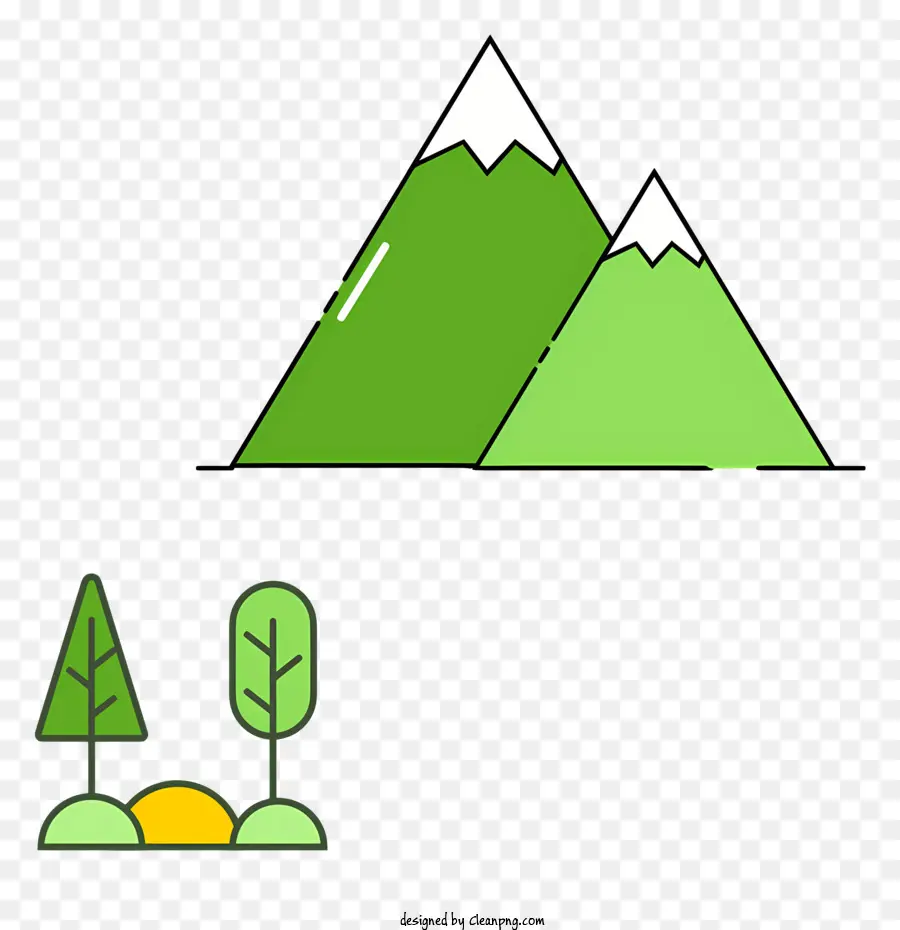 Montanha，árvores PNG