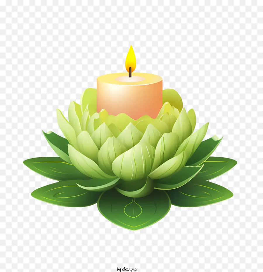 Flor De Lótus De Vela，Lotus PNG