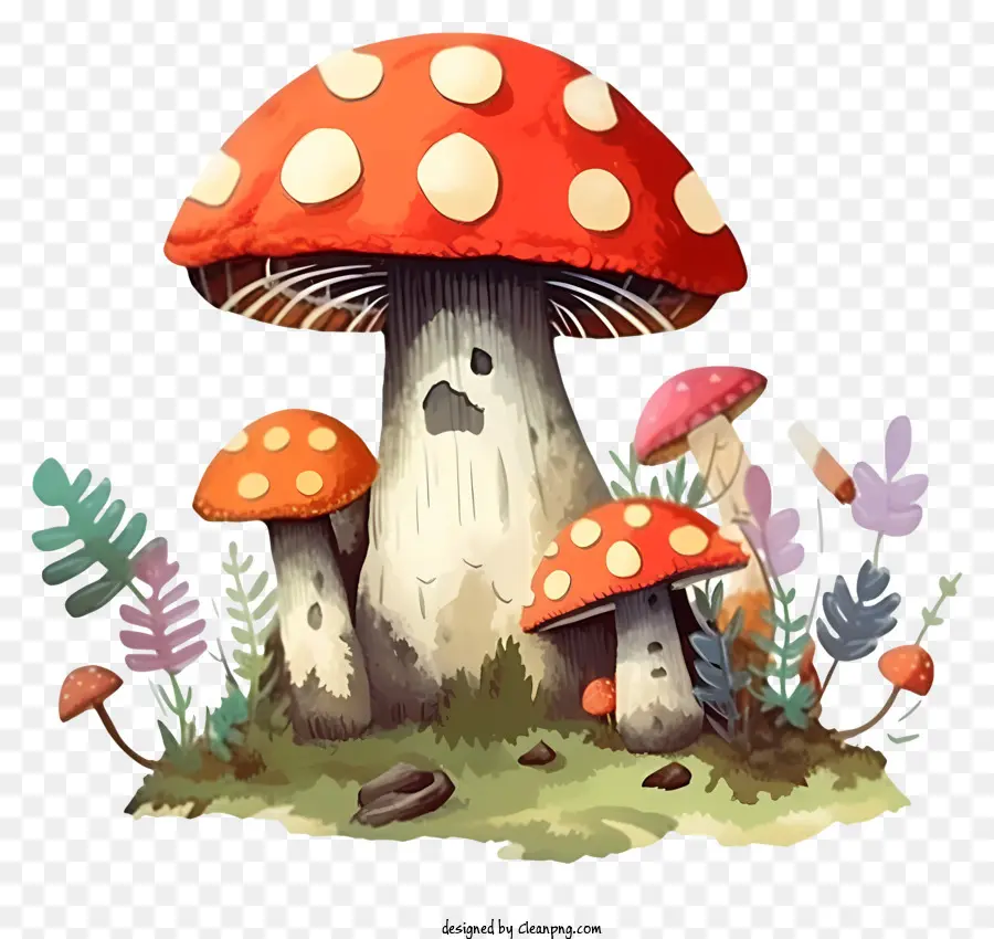 Cogumelos，Grupo De Cogumelos PNG
