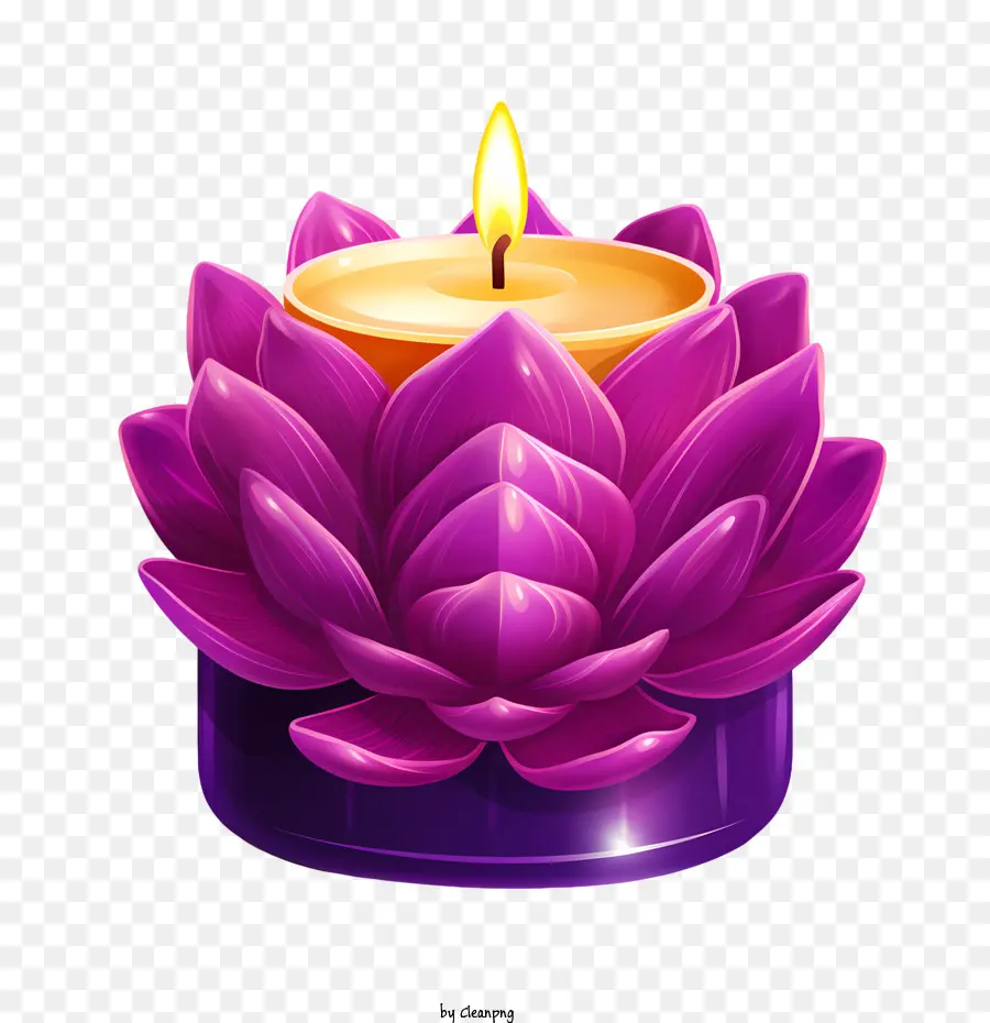 Flor De Lótus De Vela，Lotus PNG