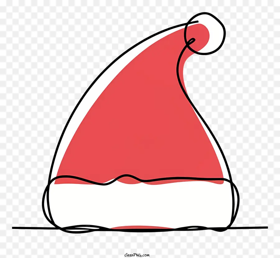 Chapéu De Papai Noel，Esquema De Cor Vermelha E Branca PNG