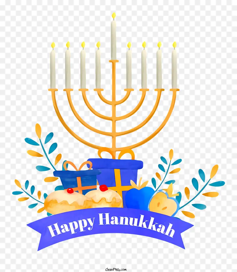 Hanukkah，Celebração Judaica PNG