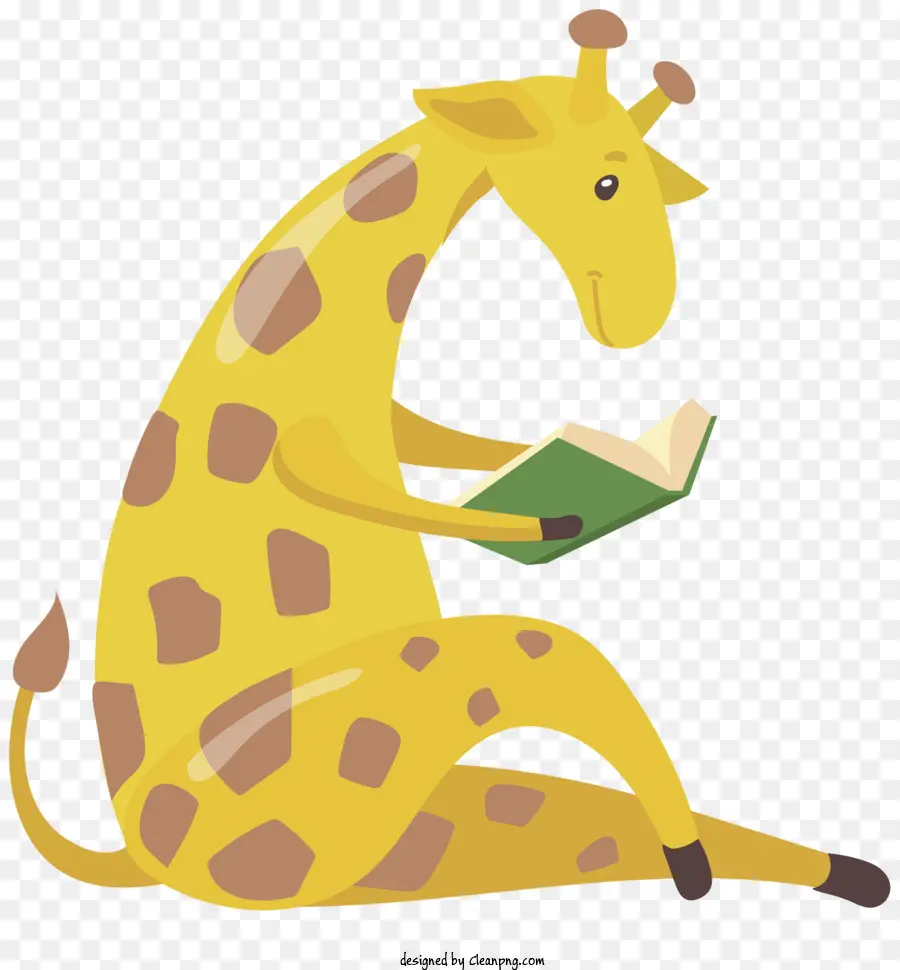 Livro De Leitura De Girafas，Girafa Em Camisa E Shorts PNG