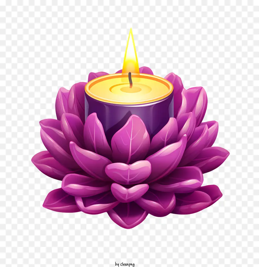 Flor De Lótus De Vela，Lotus PNG