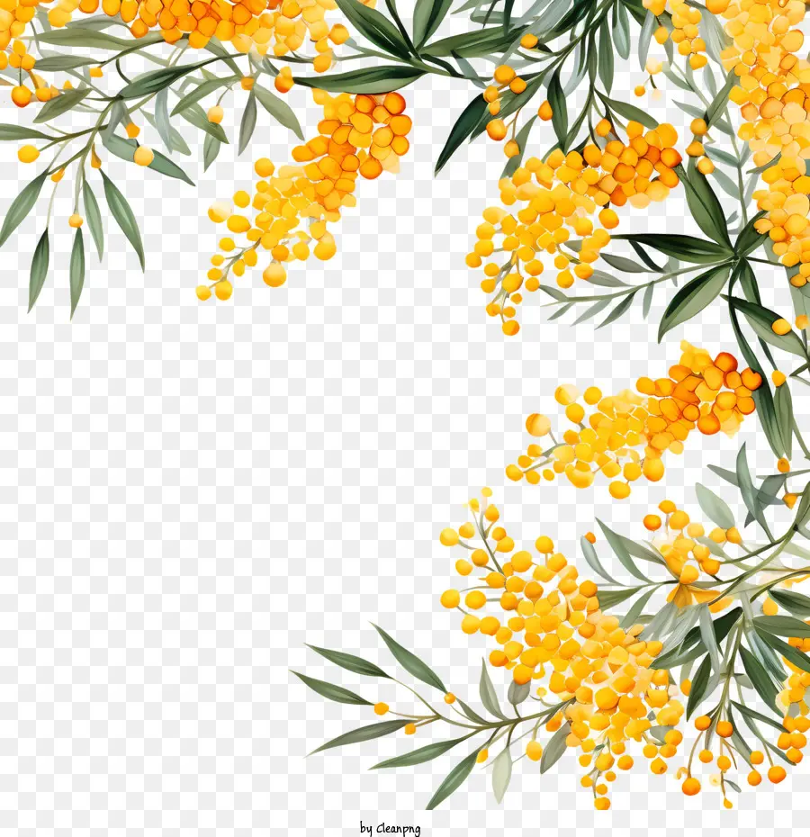 Acácia Dourada，Floral PNG