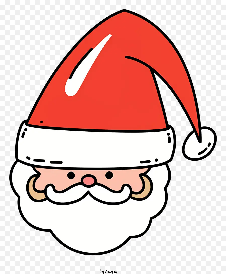 Papai Noel，Barba Listrada Vermelha E Branca PNG