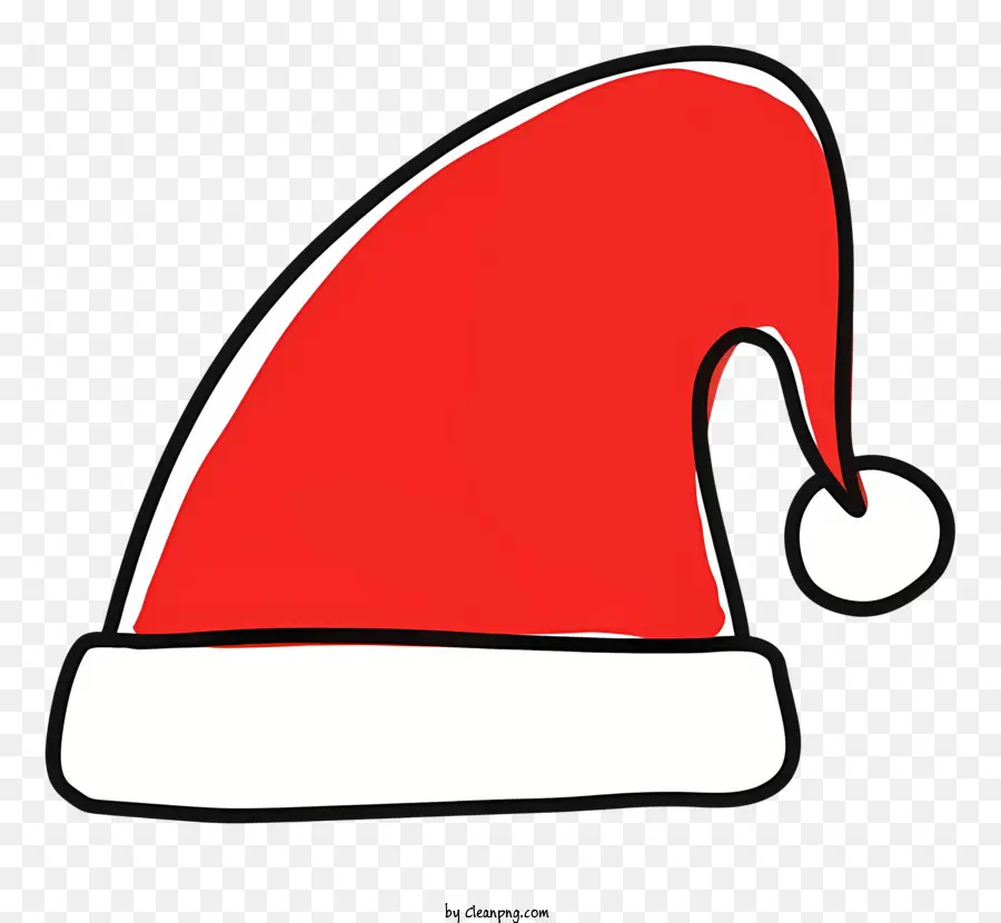 Chapéu Vermelho Do Papai Noel，Pompa Branca PNG