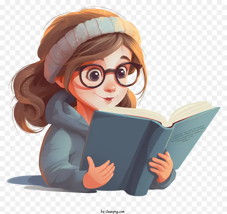 Garota Lendo Um Livro，óculos PNG