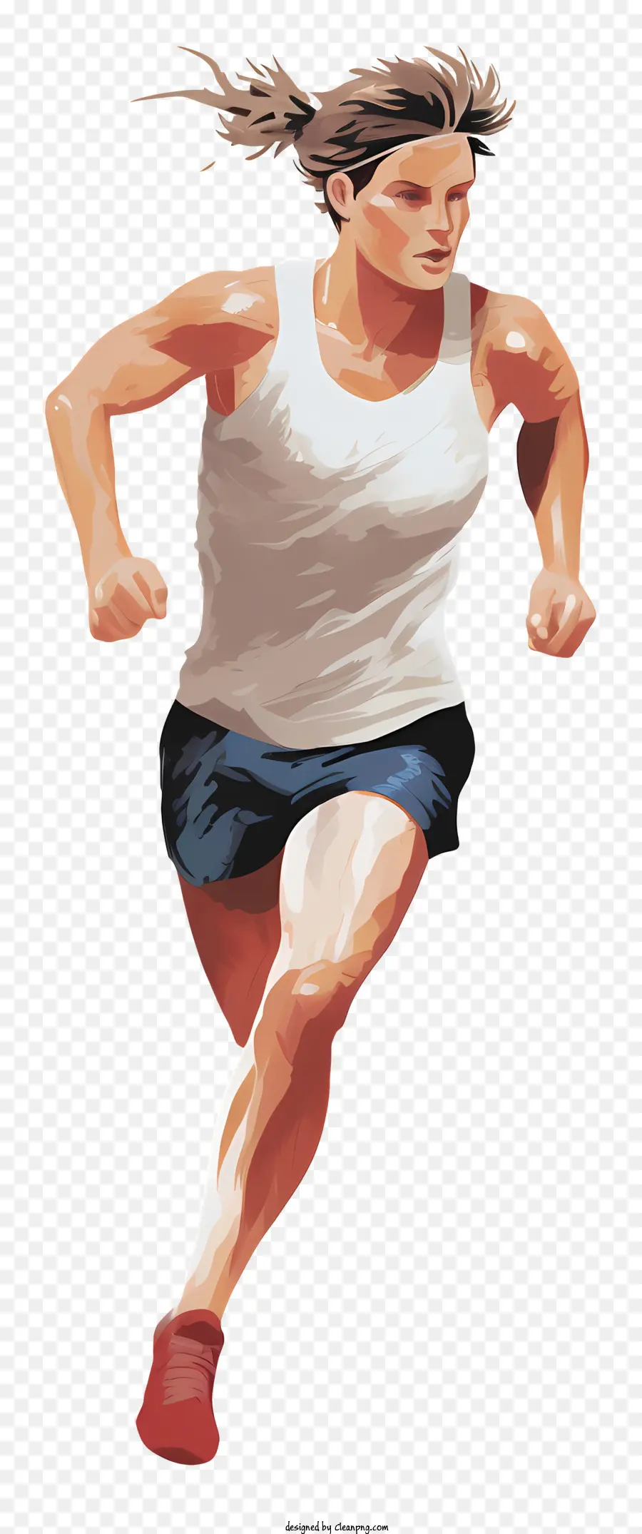 Mulher Correndo，Camisa Branca PNG