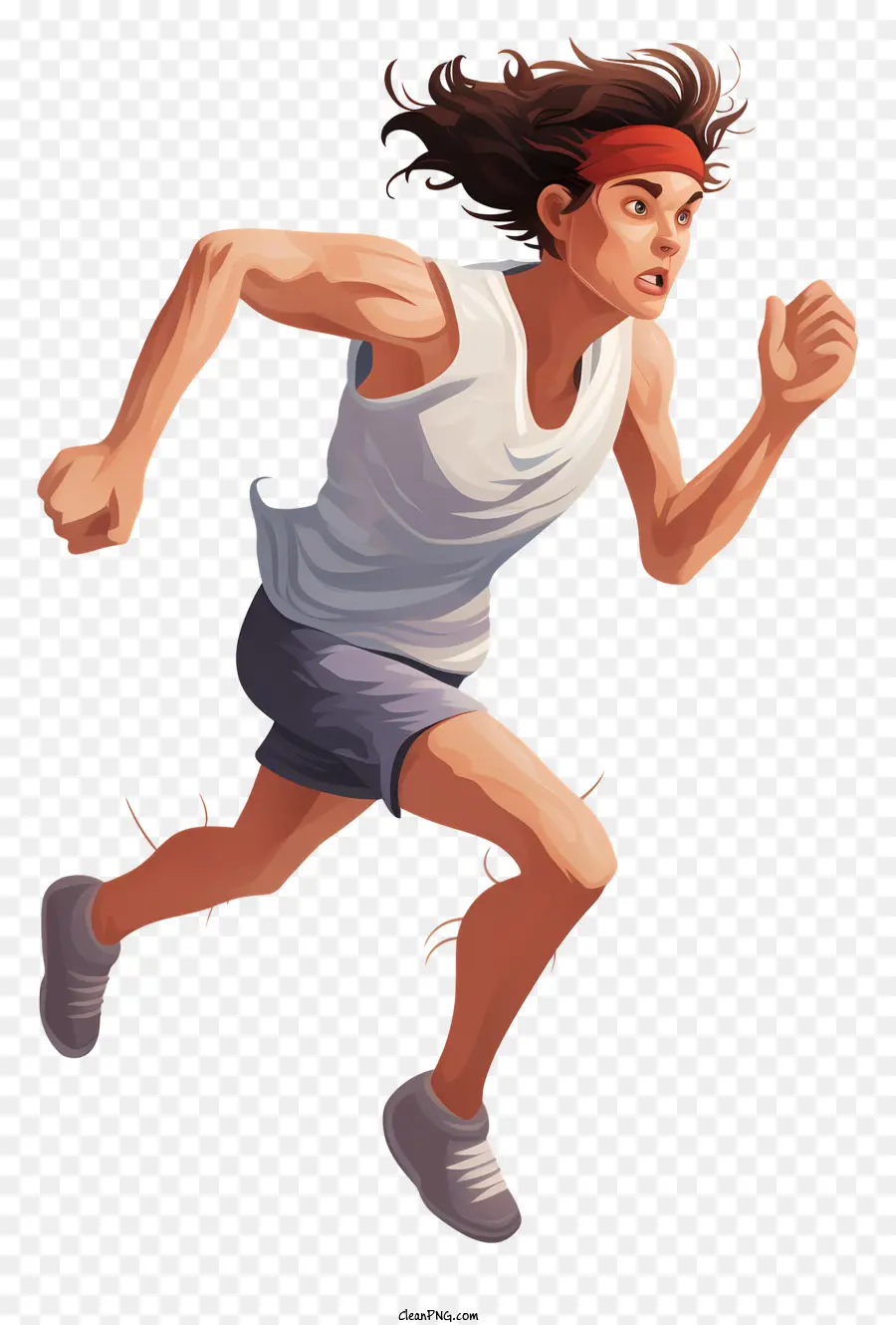 Running Man，Black Background PNG