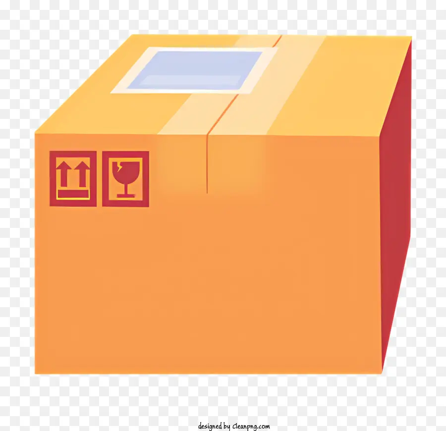 Cardboard Box，Fundo Amarelo PNG