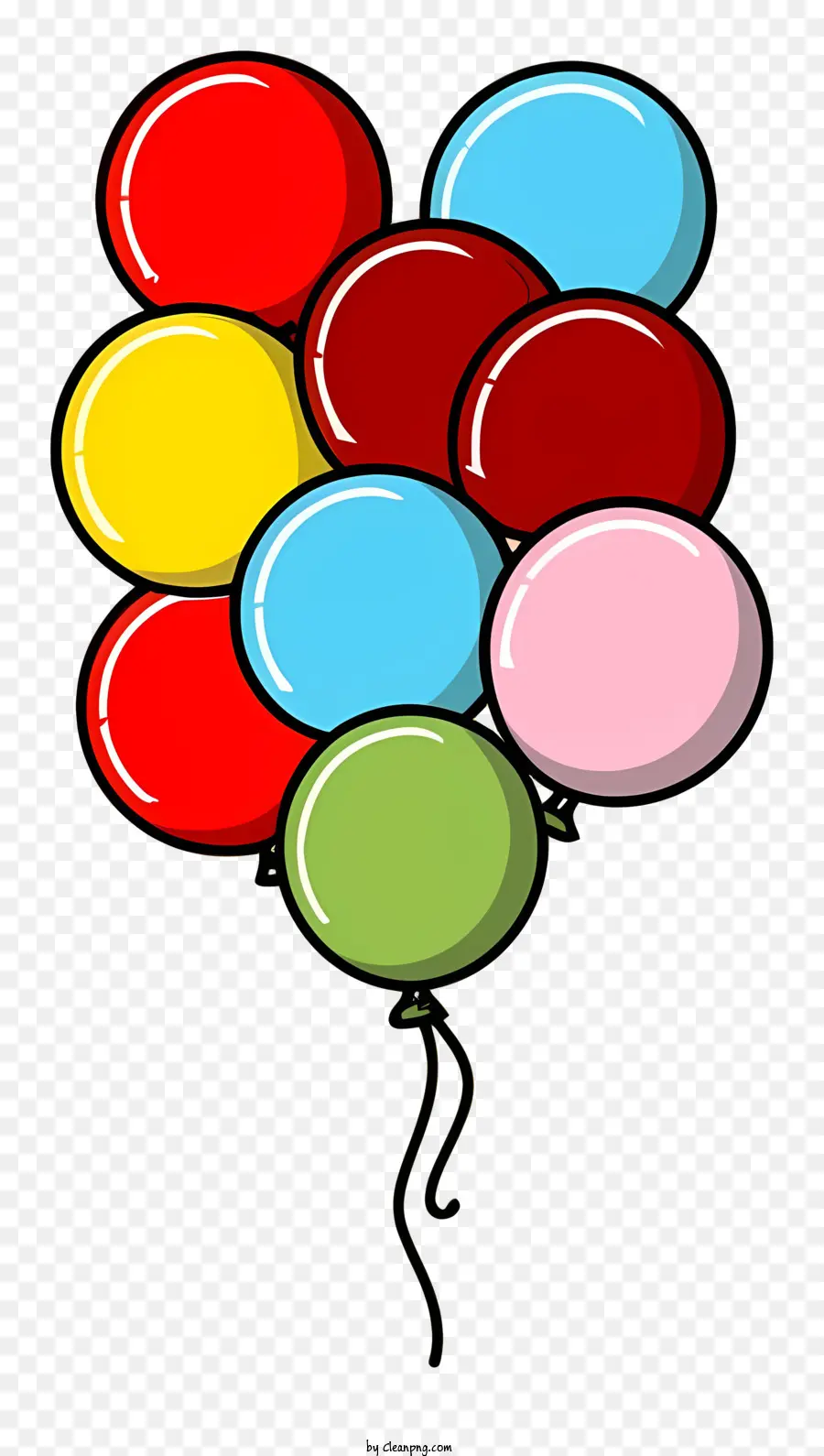 Balões Coloridos，Grupo De Balões PNG