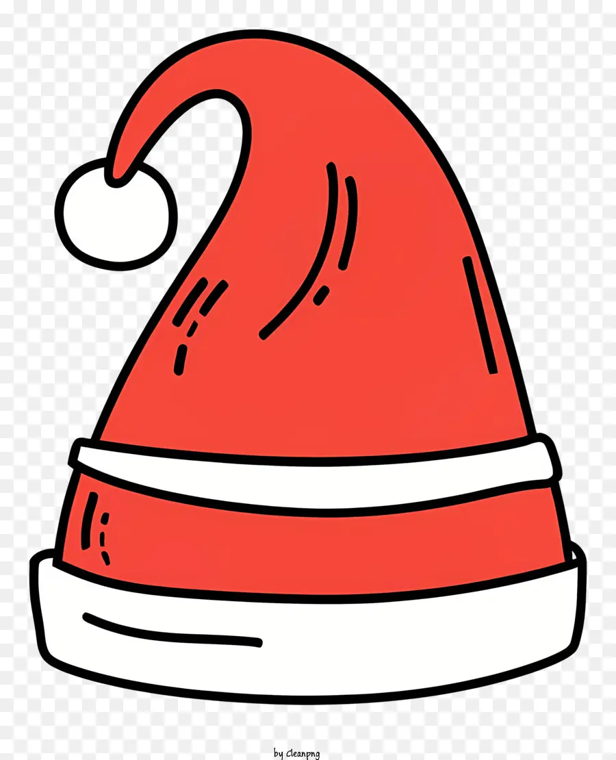 Papai Noel Hat，Vermelho E Chapéu Branco PNG