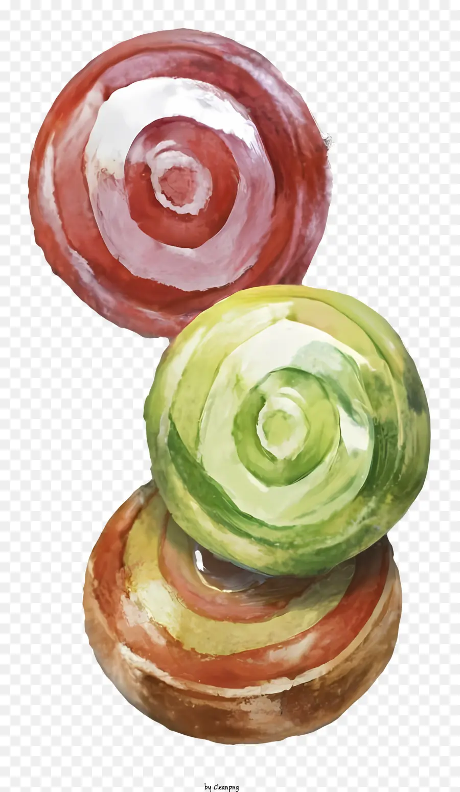 Maçãs Fatiadas，Forma Espiral PNG