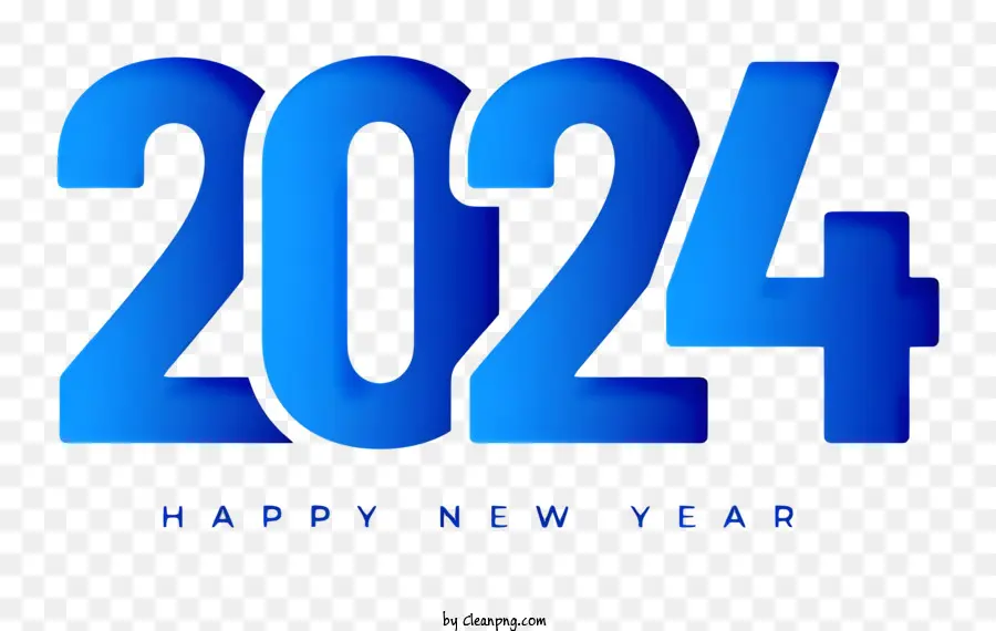 Feliz Ano Novo，Azul Letras PNG
