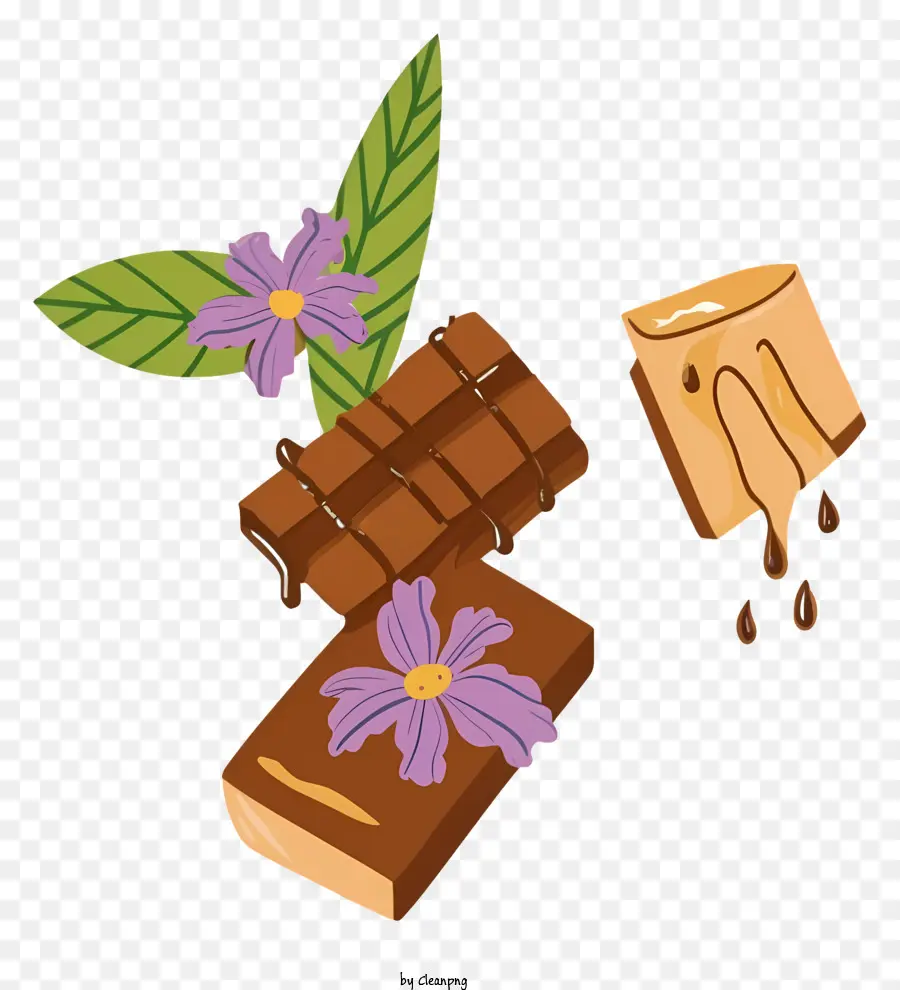 Chocolate，Flor PNG