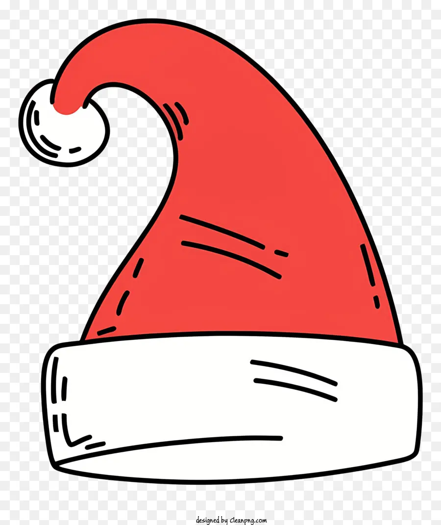 Papai Noel Hat，Vermelho E Chapéu Branco PNG