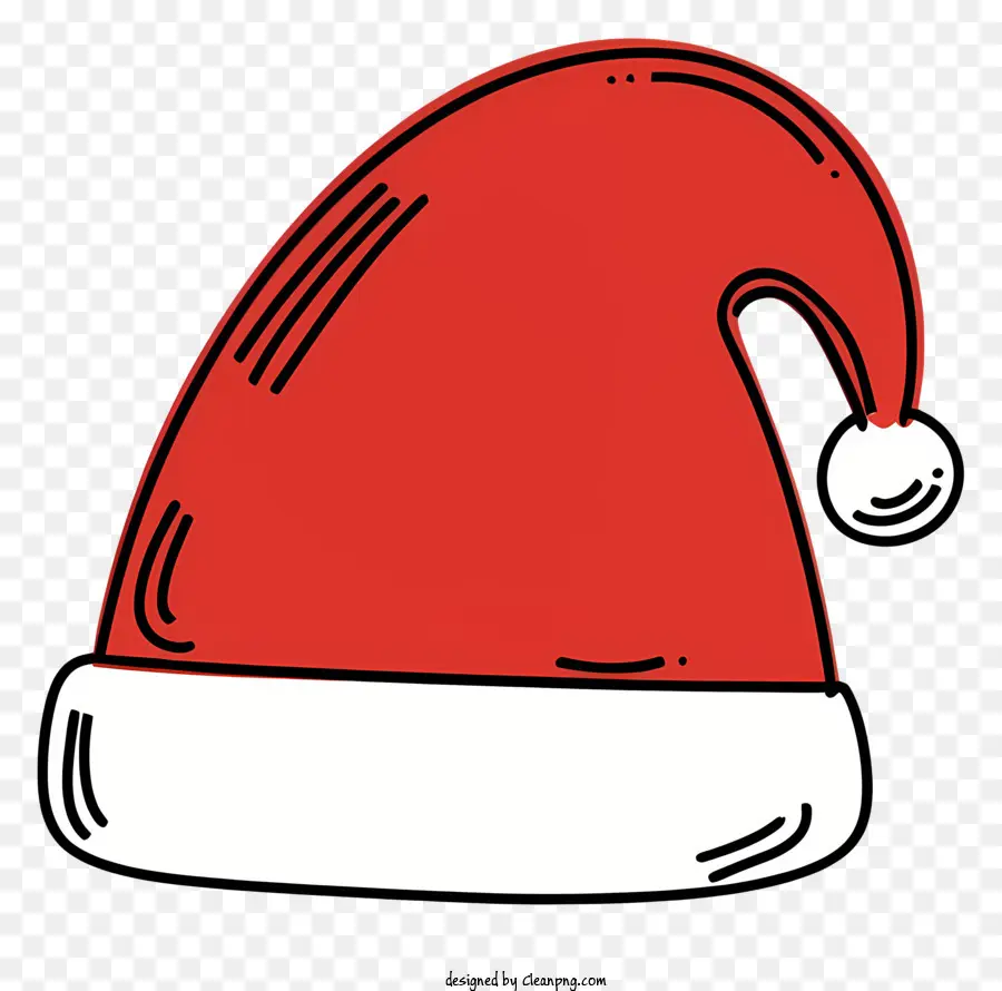 Papai Noel Hat，Chapéu Listrado Vermelho E Branco PNG