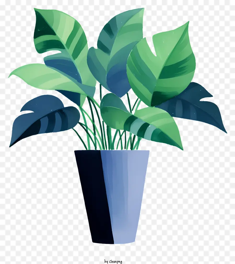 Planta De Vaso，Azul Pote PNG