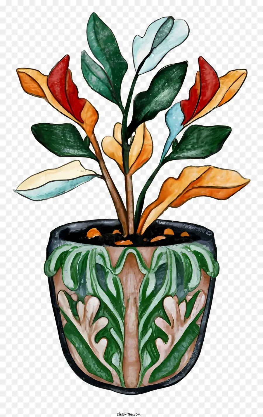 Pintura Das Flores，Obra De Arte Floral PNG