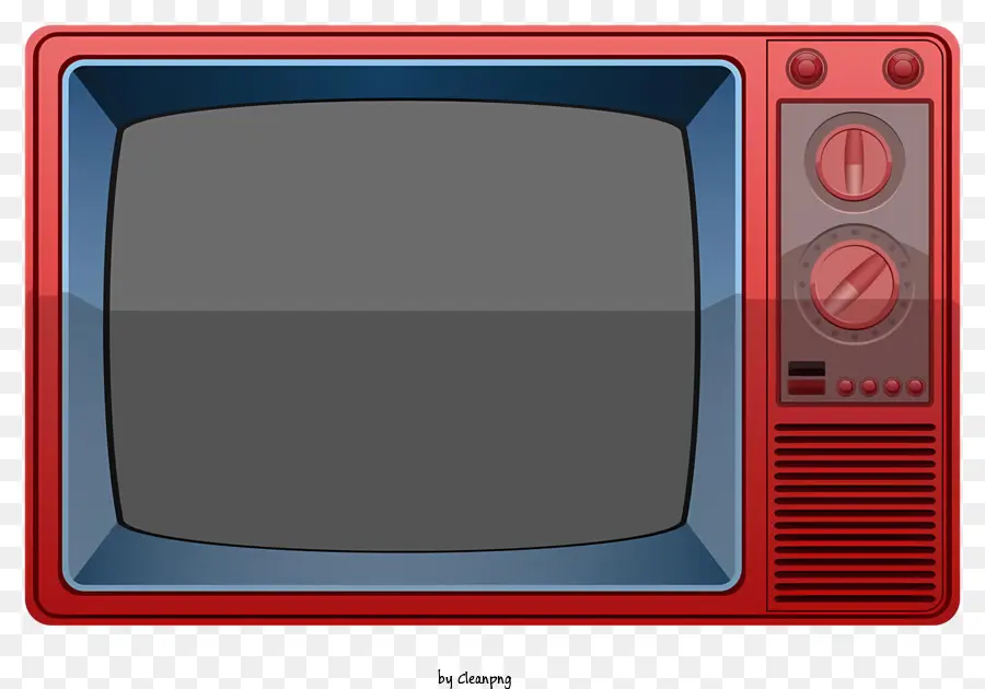 Televisão Vermelha，Tela Preta E Branca PNG