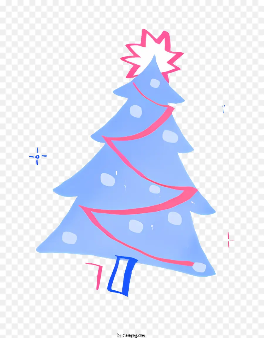 Azul árvore De Natal，Estrela Em Cima Da árvore PNG