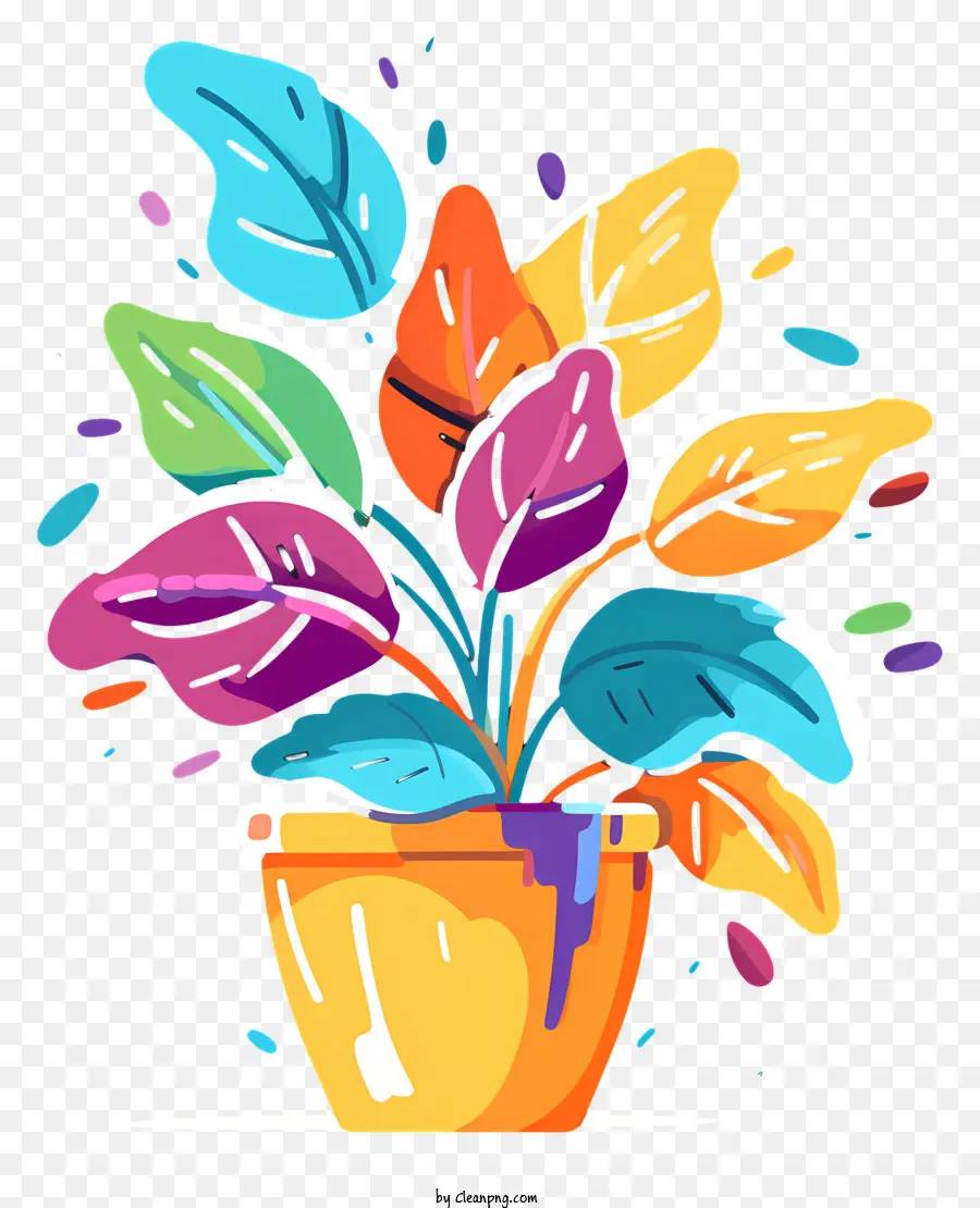 Planta Colorida，Planta Colorida Em Vaso PNG