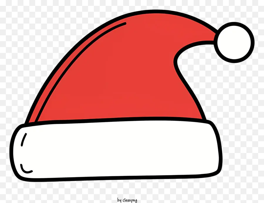 Chapéu De Papai Noel，Vermelho E Chapéu Branco PNG