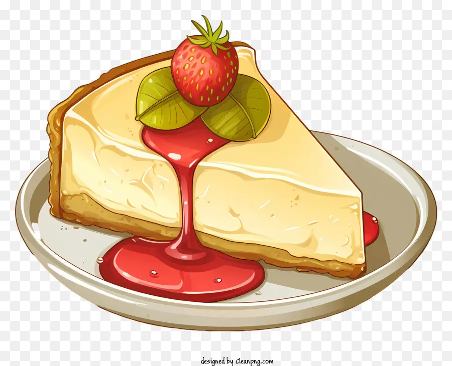 Cheesecake，Molho De Morango PNG