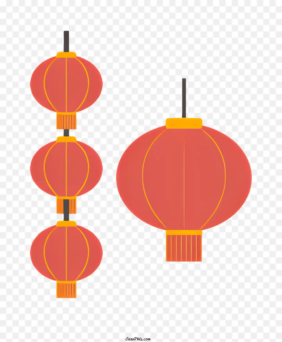 Chinês Lanternas，Lanternas Vermelhas PNG