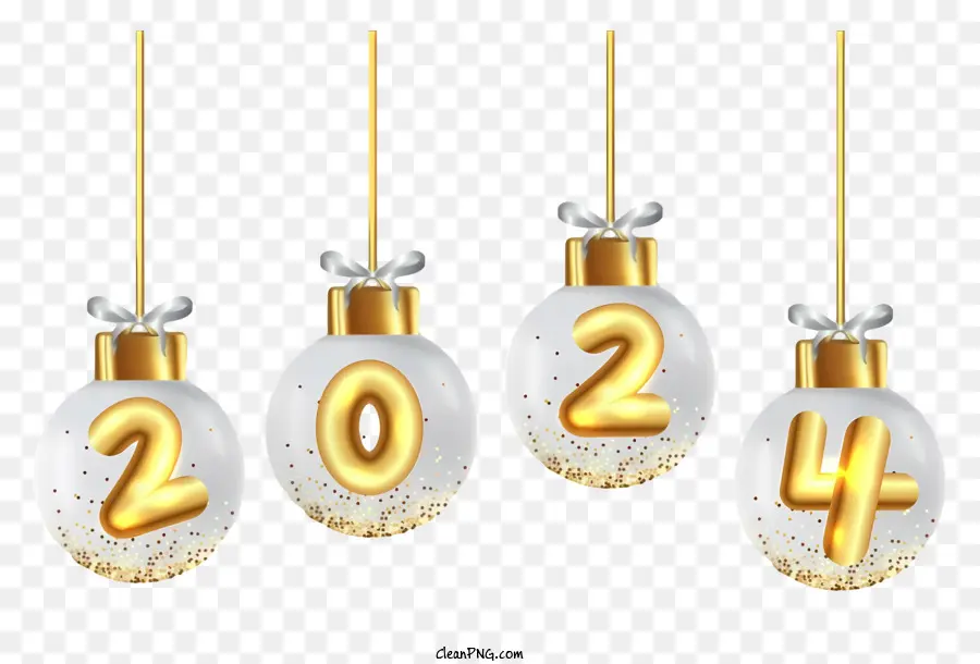 Decoração De Véspera De Ano Novo，Bolas De Ouro PNG
