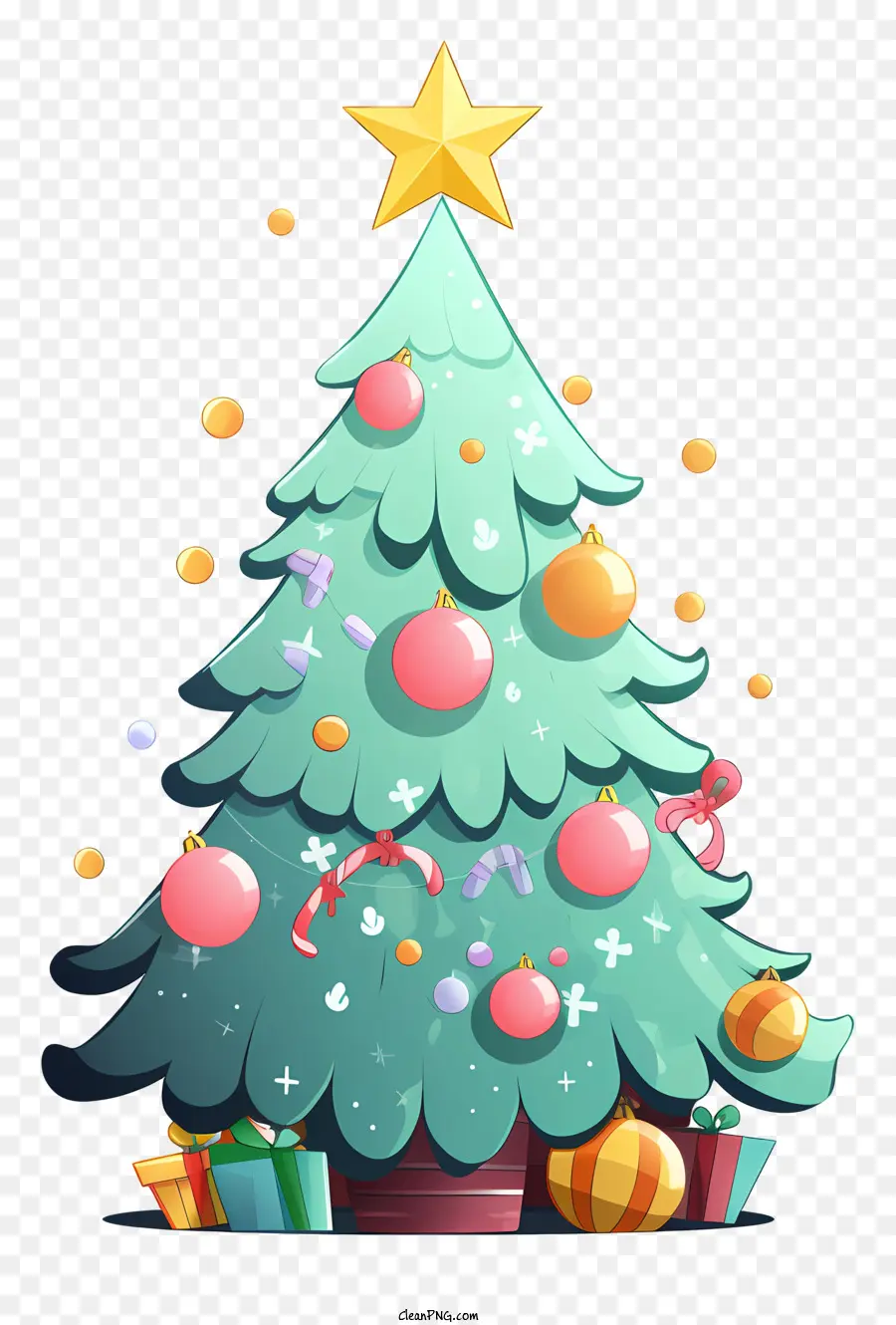 Desenho Animado Da árvore De Natal，Imagem Da árvore De Natal PNG