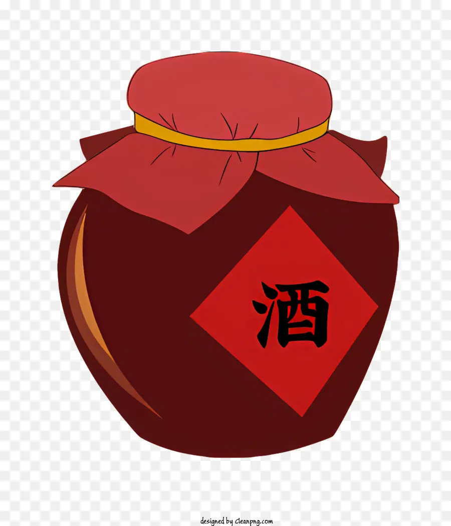 Vermelho Jar，O Caractere Chinês PNG