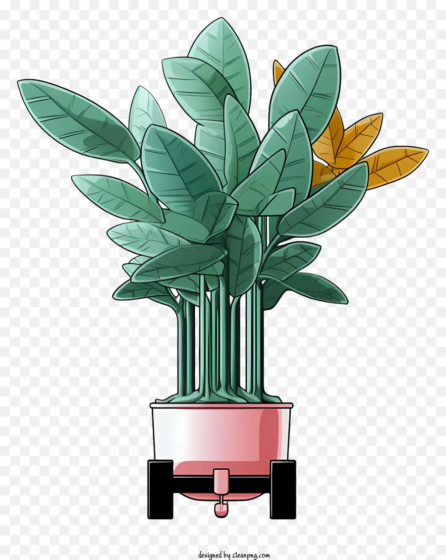 Planta De Vaso，árvore Com Folhas PNG