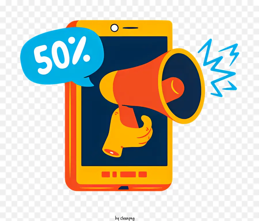 Smartphone，Megafone PNG